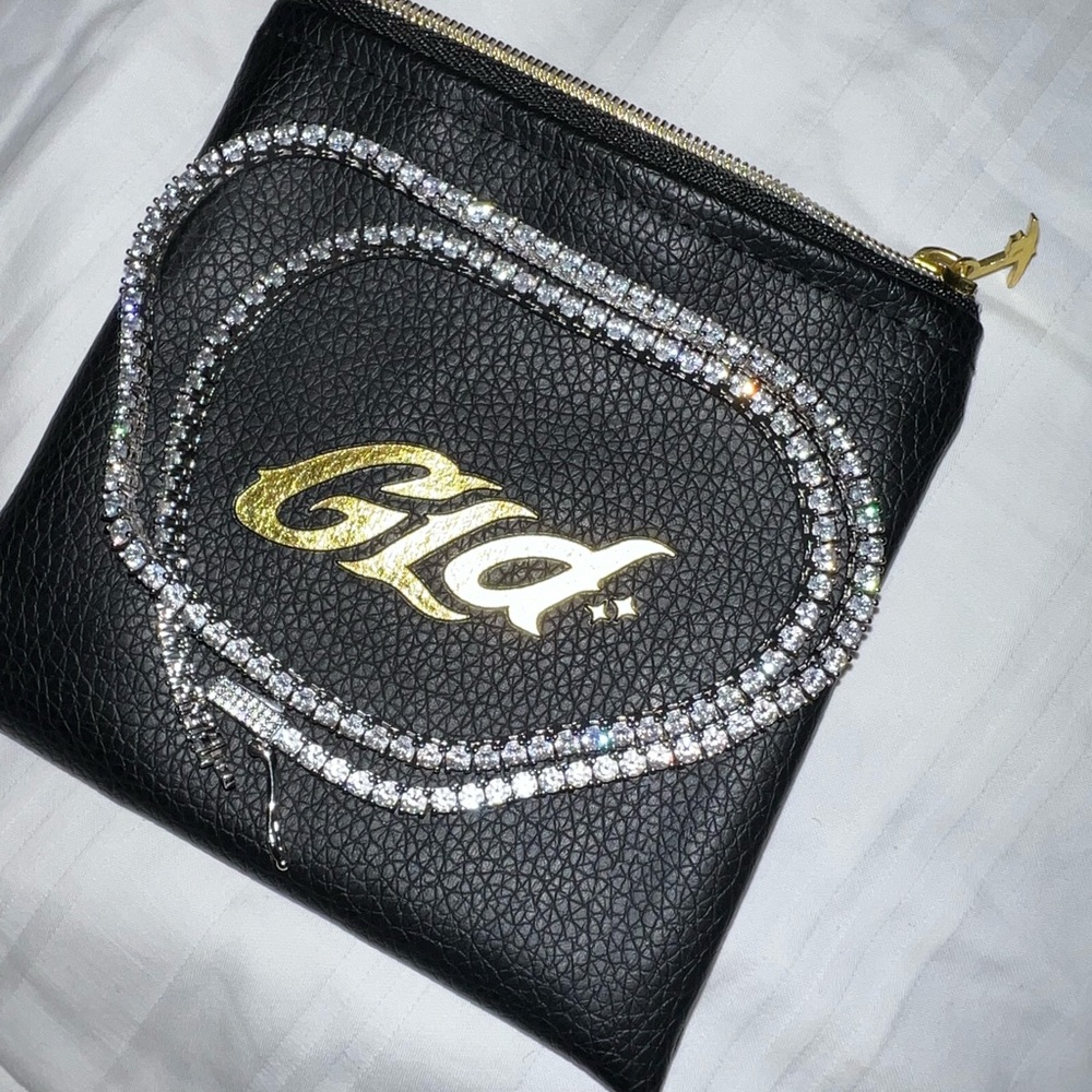 Diamond Tennis necklace in white gold (3mm) 20” length from GLD Shop.